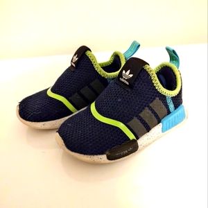 Adidas Kid's NMD 360 shoes - Collegiate Navy / Core Black / Signal Green - 7k
